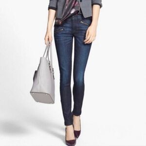 Rag & Bone Moto Zipper Detail Skinny Jeans